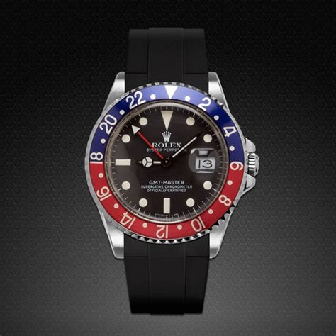 rolex gmt master ii pepsi rubber strap|rolex gmt pepsi for sale.